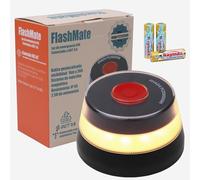 Azhien Luz Emergencia Coche Homologado DGT |Baliza V16 Homologada DGT con Geolocalización | Luz avería coche [Visibilidad 1 Km] Baliza V16 con GPS,1 Unidad（3 Pilas AA Incluidas）