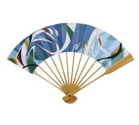 AZHKJKZH Abanico Banquete De Boda Verano 1 Uds Ventilador De Mano Hecho A Chino Para Kung Fu Tai Chi Rendimiento Plegable Herramienta Refrigeración(Blue)