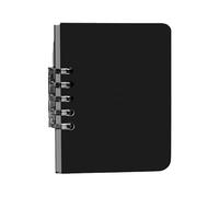 AZHKJKZH Bloc-Notes libreta Libreta Portátil For Actas De Reuniones, Tamaño A7, con Hojas Sueltas Y Encuadernación En Espiral. Material Escolar(Black)