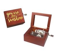 AZHKJKZH Caja de Música Caja de música Madera Hecha a Mano Eres mi Sol Musical Box Regalo cumpleaños for Navidad/Regalo valentín Decoración Escritorio