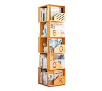 AZHKJKZH Estantería Libros Estantería Giratoria De 360°, Cuadrada, Estanterías Madera Maciza, Pie para Oficina En Casa Salón Dormitorio(5 Tier)