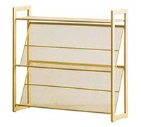 AZHKJKZH Mueble Estante para Zapatos De Hierro Forjado 3 Niveles, Almacenamiento, Organizador Metal para Dormitorio, Sala Estar, Entrada Organizador Calzado(Gold)