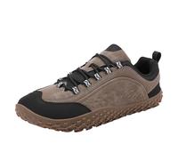 AZHKJKZH Uso Diario Zapatos deportivos de cuero con punta ancha for hombres y mujeres que buscan senderismo al aire libre Deporte Aire Libre(Bruin,43)