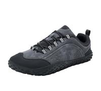 AZHKJKZH Uso Diario Zapatos deportivos de cuero con punta ancha for hombres y mujeres que buscan senderismo al aire libre Deporte Aire Libre(Grey,43)