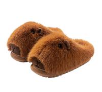 AZIDWERYQ 1 par de zapatillas Capybara, zapatos de capibara suaves y cálidos acogedores zapatillas difusas mujeres para ropa de invierno en el hogar