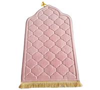 AZIDWERYQ Alfombra de oración Musulmana de Franela Gruesa islámica con Borla para Salah Diario, Alfombra de 26x43 Pulgadas