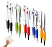 AZIDWERYQ Bolígrafo con linterna, bolígrafo con luz LED de 5, 5 pulgadas, con luz de tinta negra 1, 0 para escribir en oscuro con linterna, 10 Uds.