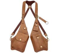 AZIDWERYQ Bolsa de axila de doble hombro, bolsa de axila antirrobo de cuero de PU portátil de hombro de oculta ajustable para fiestas Steampunk Compras al aire libre