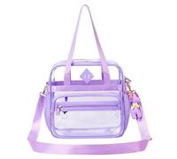 AZIDWERYQ Bolsa de estadio transparente Impermeable de gran capacidad Bolsa de mano transparente para el trabajo de mujeres, juegos deportivos, gimnasio 12.2x5.9x12.2 pulgadas