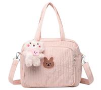 AZIDWERYQ Bolsa para Pañales Tote 9 x 6 x 8 Bolsa para Pañales para Bebés de Gran Capacidad con Linda Muñeca Cremallera Muñeca con Correa y Asa Ajustables Bandolera para Portátil Mommy