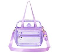 AZIDWERYQ Bolsa transparente para estadio, bolsa de mano transparente impermeable de gran capacidad para mujeres, trabajo, juegos deportivos, gimnasio, estadio de 12, 2x5, 9x12, 2 pulgadas