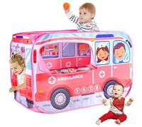 AZIDWERYQ Carpa de Juegos para niños Carpa de Juegos para niños emergente con Forma de vehículo con Puerta abatible y Apertura Superior Casa de para pequeños con Marco de Alambre para niñas y niño