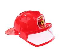 AZIDWERYQ Casco de Bombero para niños, Casco de Seguridad, Sombrero de Jefe de Bombero, Juguete de Juego de rol, Vestido Elegante, Sombreros de Fiesta Rojos