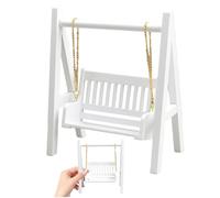 AZIDWERYQ Columpio para muñecas, Columpio en Miniatura de 2 plazas a Escala 1:12, Muebles de casa de muñecas de Madera, Accesorios Decorativos para Casas de amigables con Bricolaje para Accesorios de