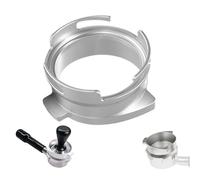 AZIDWERYQ Embudo dosificador, portafiltro sin Fondo de aleación de Aluminio, Embudo de café de 54 mm, Accesorios de café Plateados