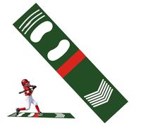 AZIDWERYQ Estera de bateo para Entrenamiento Antideslizante y absorción de Impactos Entrenador de bateo de PU Estera de de béisbol con Huella de guía de Postura para práctica, Verde Oliva