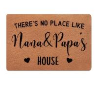 AZIDWERYQ Felpudo para Puerta de 16.0 x 24.0 in, no Hay Lugar como Nana & Papa's House, Alfombra de Entrada Antideslizante, Absorbente, Lavable, Felpudo Ideal