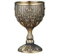 AZIDWERYQ Gases de copa 20 ml Patrón floral de metal vintage Copla de matices Copas anti-Drop Bronze Royal Gafas para la fiesta de bodas Decoración del hogar Regalos Copa de cáliz