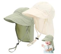 AZIDWERYQ Gorro para el Sol para bebé, 2 Unidades, UPF50+, Gorro de Playa de Secado rápido con Solapa para el Cuello para niños pequeños