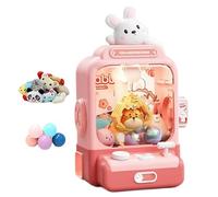 AZIDWERYQ Mini máquina expendedora de Garras para niños con batería, Mini máquina expendedora de Rabbit Home con 10 muñecas y 10 Juguetes, Lindos Juguetes navideños para niños Garra para
