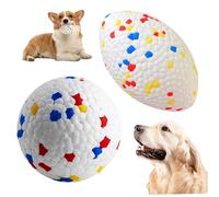 AZIDWERYQ Pelotas para Perros 2 uds. Pelota para Perros Indestructible Redonda y Ovalada, Pelota de Juguete interactiva para Buscar Bolas de ETPU para Juguetes masticadores agresivos