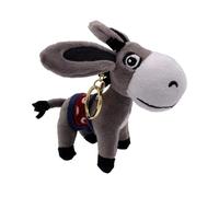 AZIDWERYQ Pequeño Burro de Peluche Llavero Lindo Mini Colgante Suave Peluche muñeca Llavero Gris