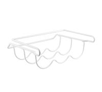 AZIDWERYQ Ratina de Vino para el refrigerador para 3 Botellas, Estante de Vino de Hierro Resistente para refrigerador, Ondulado Estable y no Deslizante para, Soporte Blanco Que Guarde Espacio para