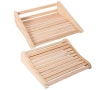 AZIDWERYQ Reposacabezas de Sauna de Madera Hueca, Soporte para el Cuello para Infrarrojos, Tradicional, Barril, reposacabezas de Vapor, 2 uds.