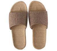 AZIDWERYQ Zapatillas de Punta Abierta para Hombres, Tatami de Lino, Zapatillas de Casa Antideslizantes para el hogar, Dormitorio, Hotel, Viajes, 40-41 Casa Japonesa