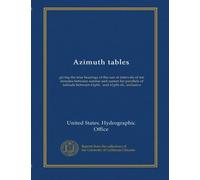Azimuth tables: giving the true bearings of the sun at intervals of ten minutes between sunrise and sunset for parallels of latitude between 61p0s . and 61p0s sS., inclusive