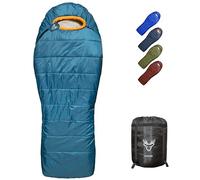 Azitrek Sacos de Dormir de Camping de 0 Grados para Adultos y jóvenes | XXL Grande y Alto para 3-4 Estaciones, cálido y Fresco, Saco de Dormir de Invierno con Saco de compresión, Apto para Dormir de