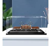 AZIZAT La vitrina acrílica es compatible con el kit de construcción Lego Crocodile Locomotive 10277. Modelo coleccionable Caja de exhibición transparente a prueba de polvo (solo caja de