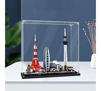 AZIZAT Vitrina de acrílico transparente a prueba de polvo, caja de exhibición para Lego Tokyo Architecture Skylines 21051 Building Kit Collectibles Model (solo caja de almacenamiento) (2 mm)