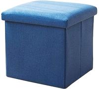 AZJJDP Foot Stool Ottoman Footrest Cube Footrest, Folding Linen Storage Chest Footstool Toy Box Shoe Bench with Lid Suitable for Hallway Patio Living Room-25x25x25cm(10x10x10inch)-Grass g