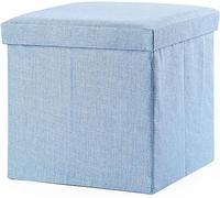 AZJJDP Foot Stool Ottoman Footrest Folding with Storage Footstool Space-Saving Cube Foot Rest Storage Box Suitable for Patio Bedroom Hallway-Light green-30x30x30cm(12x12x12inch) (30x30x30