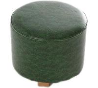 AZJJDP Foot Stool Ottoman Footrest Foot Stool，Storage Stool Footstool Small Round Upholstered Footchair Wooden Home Stool Couch Chair Footstool(Color:Black) (Null Green)