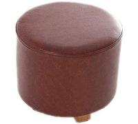 AZJJDP Foot Stool Ottoman Footrest Foot Stool，Storage Stool Footstool Small Round Upholstered Footchair Wooden Home Stool Couch Chair Footstool(Color:Black) (Null Brown)