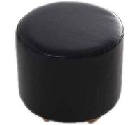 AZJJDP Foot Stool Ottoman Footrest Foot Stool，Storage Stool Footstool Small Round Upholstered Footchair Wooden Home Stool Couch Chair Footstool(Color:Black) (Null Black)