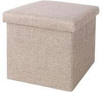AZJJDP Foot Stool Ottoman Footrest Footrest Storage Footstool Folding Cube Stool Seat Storage Box Foot Rest Shoe Bench Suitable for Patio Hallway Bedroom-Pink-30x30x30cm(12x12x12inch) (30