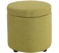 AZJJDP Foot Stool Ottoman Footrest Round Storage Box Space-Saving Storage Foot Rest Footstool Suitable for Bedroom Living Room Hallway-32x32x32cm(12x12x12inch)-Blue (32x32x32cm(12x12x12in
