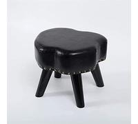 AZJJDP Modern Foot Stool - Solid Wooded Legs, Small Faux Leather Ottoman Foot Rest Footstool Personalized Upholstered Footrest for Living Room, 30cm(12in) Hight, Red