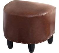 AZJJDP Ottoman Foot Rest Stool Short Foot Stools Ottoman Stool PU Leather Fabric Folding Storage Ottoman Thicker Sponge, Living Room Bedroom, Modern Brown