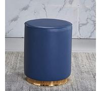 AZJJDP Ottomans Foot Stool Ottomans Foot Stool Leather Footstool Round Foot Stools Vanity Stools Shoe Change Stool Ottomans for The Bedroom Footstools for Living Room, orange-32x35cm (Dar