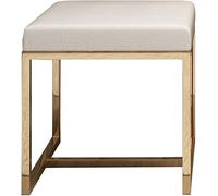 AZJJDP Stylish White Stool Stainless Steel Frame Dressing Table & Piano Bench Versatile Foot Rest for Living Room Office & Bedroom Modern Shoe Bench Creative Foot Stool