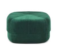AZJJDP Velvet Round Stool Dark Green 26x26x14inch Soft Padded Footstool for Living Room and Bedroom Extra Seat and Coffee Table