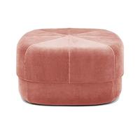 AZJJDP Velvet Round Stool for Living Room Bedroom Soft Padded Footstool and Extra Seat Coffee Table Bean Sand Color 65x65x36cm