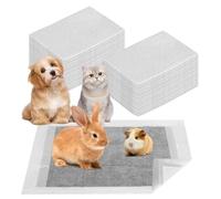 AZKEEGREY 100 almohadillas desechables para orina de cobayas, absorbentes e impermeables, para conejo, hámster, hurón, erizo, gatos, chinchilla y otros animales pequeños, 33 x 45 cm
