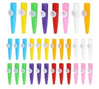 AZKEEGREY 32 piezas de plástico Kazoos de colores, multipack de instrumentos musicales Kazoo para adultos, principiantes de música, 8 colores
