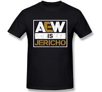 AZKvvKL AEW All out Man T Tshirts Camisetas y topss Short Sleeves Crew Neck Tees Summer Casual Tops Black (Large)