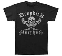 AZKvvKL CGI NR Kings Road Merch Rockabilia Dropkick Murphys Jolly Roger Slim Fit T-Tshirts Camisetas y Tops(Small)